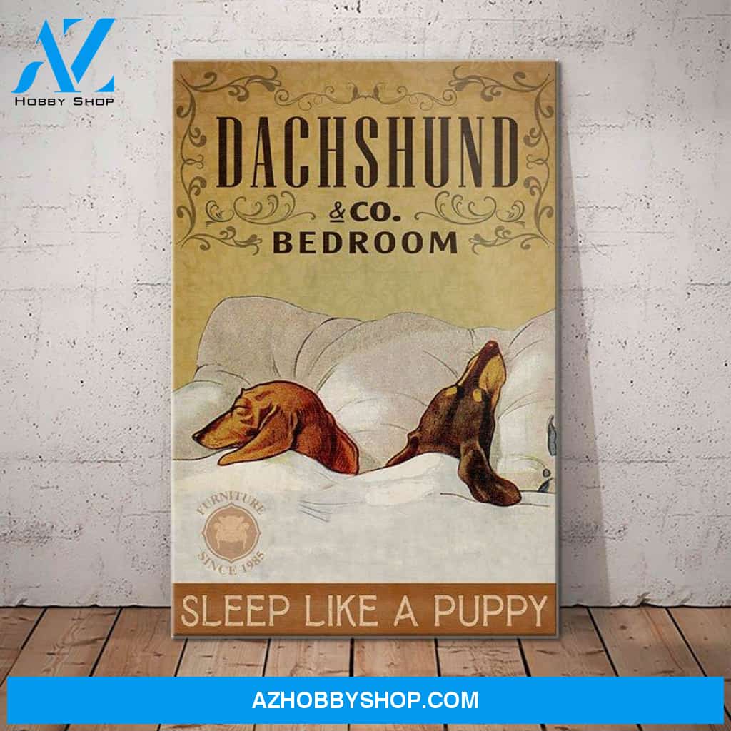 Dachshund Dog Bedroom Company Canvas Wall Art, Wall Decor Visual Art