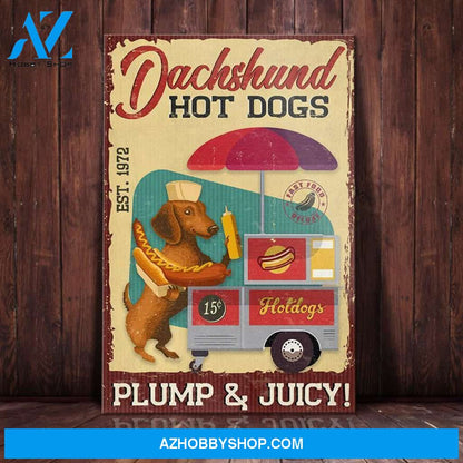 Dachshund Dog Hotdog Company Canvas Wall Art, Wall Decor Visual Art