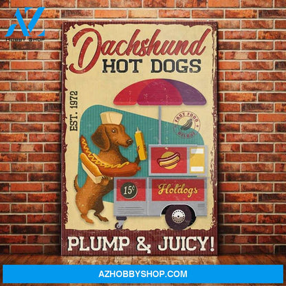 Dachshund Dog Hotdog Company Canvas Wall Art, Wall Decor Visual Art