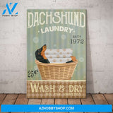 Dachshund Dog Laundry Company Canvas Wall Art, Wall Decor Visual Art