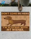 Dachshund - Don't Come In Here Doormat Indoor And Outdoor Doormat Warm House Gift Welcome Mat Birthday Gift For Friend Family