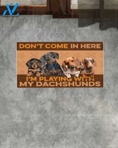 Dachshund Don't Come In Here Funny Doormat Gift For Dog Lovers Birthday Gift Home Decor Warm House Gift Welcome Mat