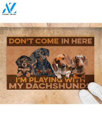 Dachshund Don't Come In Here Funny Doormat Gift For Dog Lovers Birthday Gift Home Decor Warm House Gift Welcome Mat