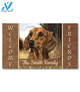 Dachshund Field Personalized Doormat - 18" x 30"