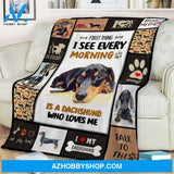 Dachshund First Thing I See Every Morning Blanket Gift For Dachshund Lovers Birthday Gift Home Decor Bedding Couch Sofa Soft and Comfy Cozy