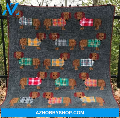Dachshund Fleece Blanket , Christmas Gift, Birthday Gift, New Year Gift, Anniversary Gift