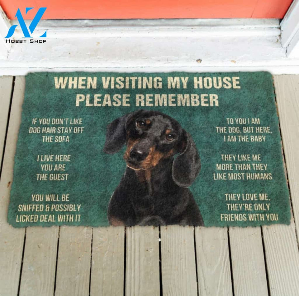 Dachshund funny doormat