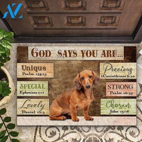 Dachshund God Says You Are Doormat