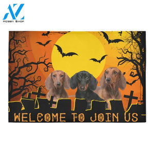 Dachshund Halloween Indoor And Outdoor Doormat Gift For Dachshund Dog lovers Gift For Friend Family Home Decor Warm House Gift Welcome Mat