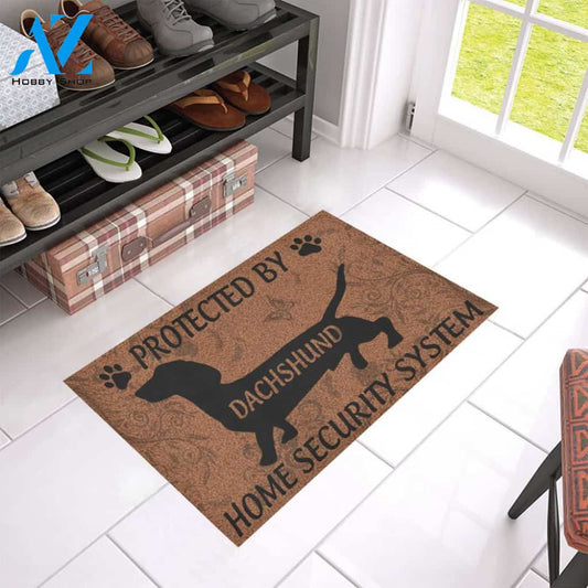 Dachshund Home Security System Doormat | Welcome Mat | House Warming Gift