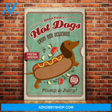 Dachshund Hot Dog Canvas Wall Art, Wall Decor Visual Art