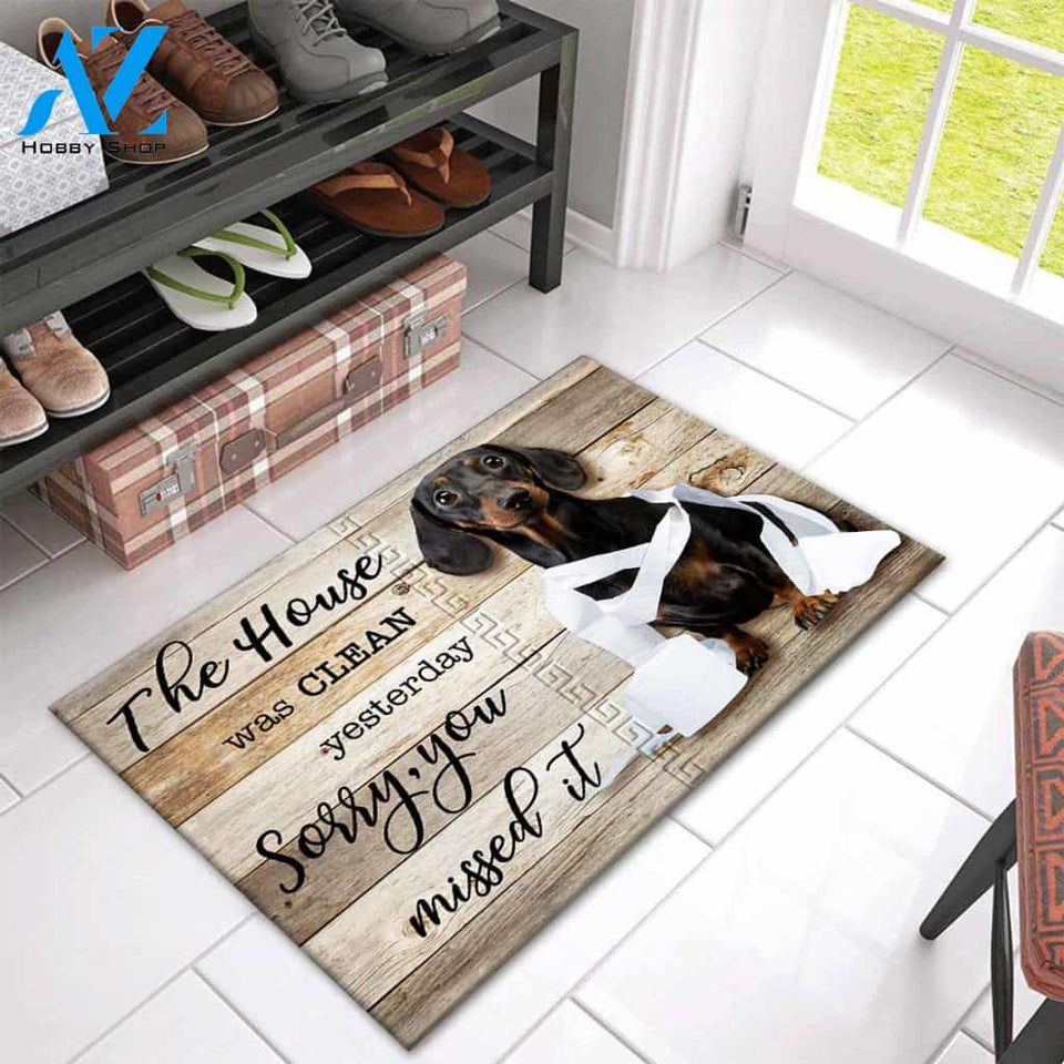 Dachshund House Was Clean Doormat | Welcome Mat | House Warming Gift