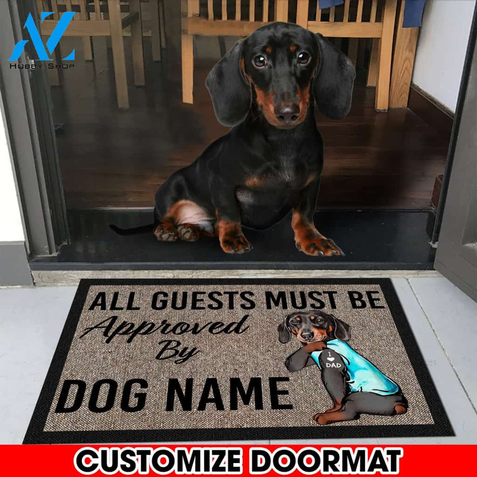 Dachshund I Love Dad-Mat3 Custom Doormat All Over Printed(6888)