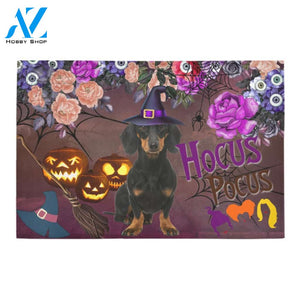 Dachshund in Halloween, Hocus Pocus Indoor And Outdoor Doormat Gift For Dachshund Dog lovers Gift For Friend Family Home Decor Warm House Gift Welcome Mat