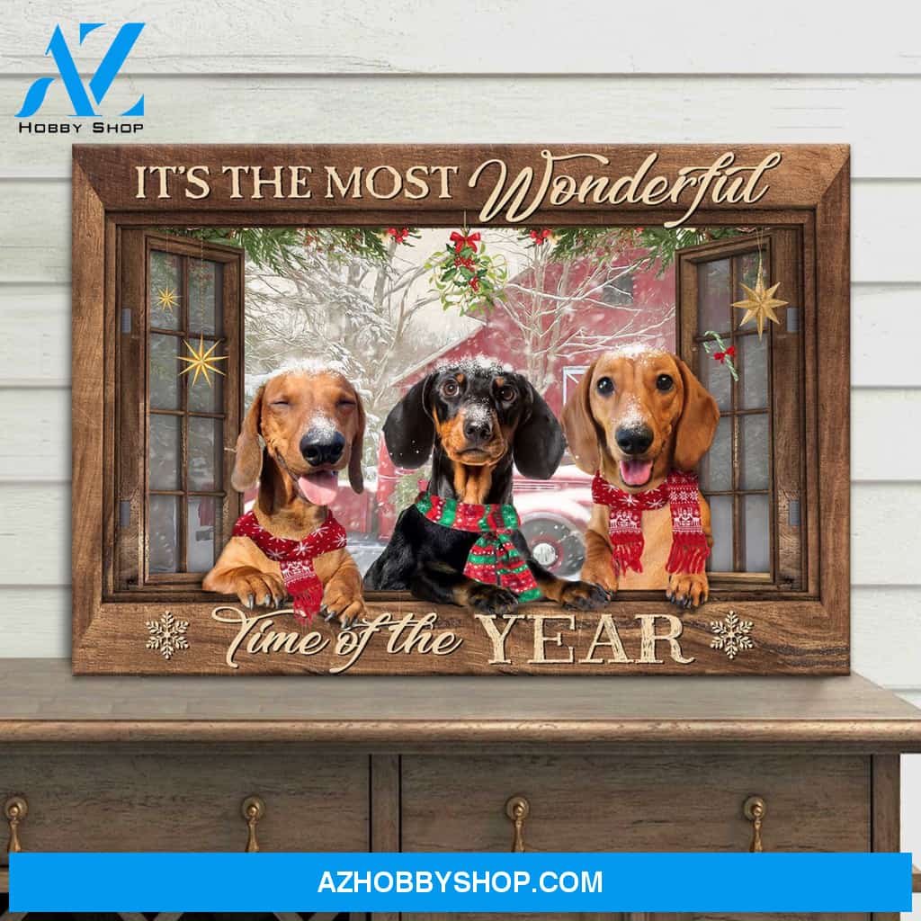 Dachshund - It's The Most Wonderful Time Of The Year Canvas No Frame - CC1021HN dog