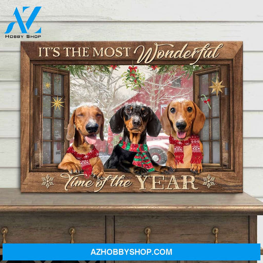 Dachshund - It's The Most Wonderful Time Of The Year Canvas No Frame - CC1021HN dog