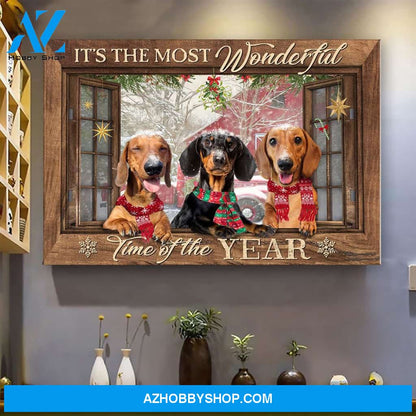 Dachshund - It's The Most Wonderful Time Of The Year Canvas No Frame - CC1021HN dog