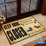 Dachshund Keep Door Closed Peronalized Doormat | Welcome Mat | House Warming Gift