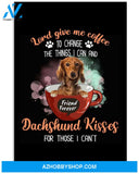 Dachshund Kisses And Coffee poster