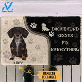 Gearhumans Gearhuman 3D Dachshund Kisses Fix Anything Custom Name Doormat