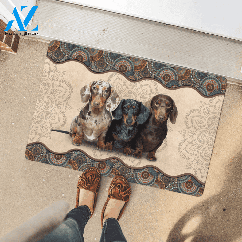 Dachshund Mandala Doormat | Welcome Mat | House Warming Gift