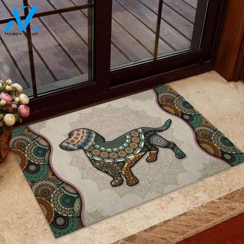 Dachshund Mandala Doormat | Welcome Mat | House Warming Gift