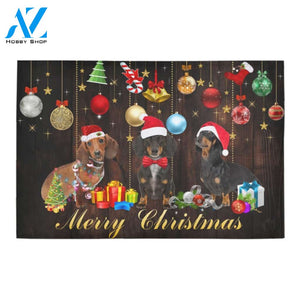 Dachshund Merry Christmas Doormat Indoor And Outdoor Mat Entrance Rug Sweet Home Decor Housewarming Gift Gift For Friend Family Stem Feminist