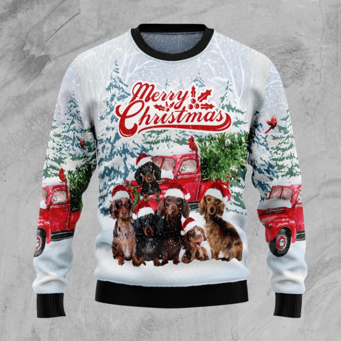 Dachshund Merry Christmas Ugly Christmas Sweater 