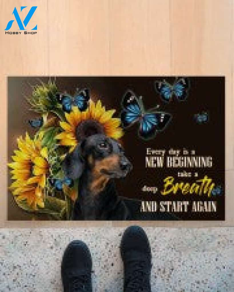 Dachshund New Beginning And Start Again Doormat