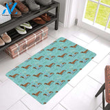 Dachshund Paw Decorative Print Pattern Rubber Doormat
