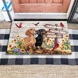 Dachshund Positive Mind-Vibes-Life Doormat | Welcome Mat | House Warming Gift