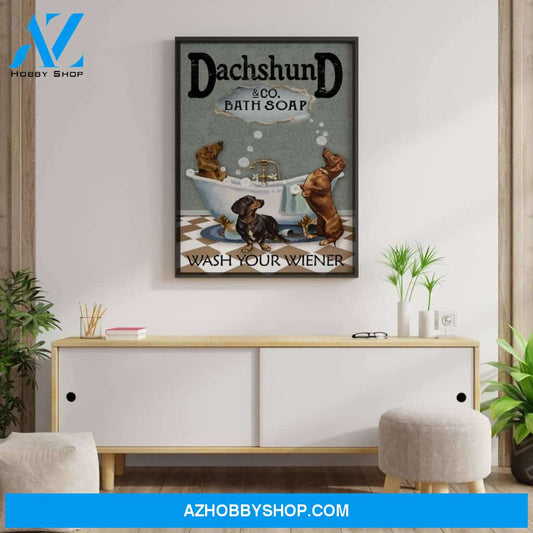 Dachshund Poster, Funny Dachshund Poster, Wiener Vintage Canvas And Poster, Wall Decor Visual Art