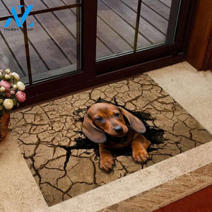 Dachshund Puppy Cracking Doormat | Welcome Mat | House Warming Gift
