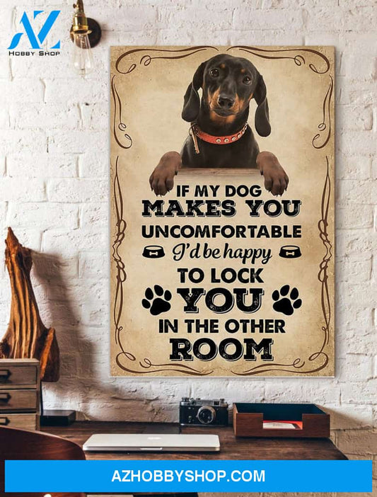 Dachshund Room Canvas And Poster, Wall Decor Visual Art