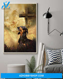 Dachshund Take My Hand Jesus, For Dachshund Lover Easter Canvas And Poster, Wall Decor Visual Art, Wall Poster, My Poster Wall