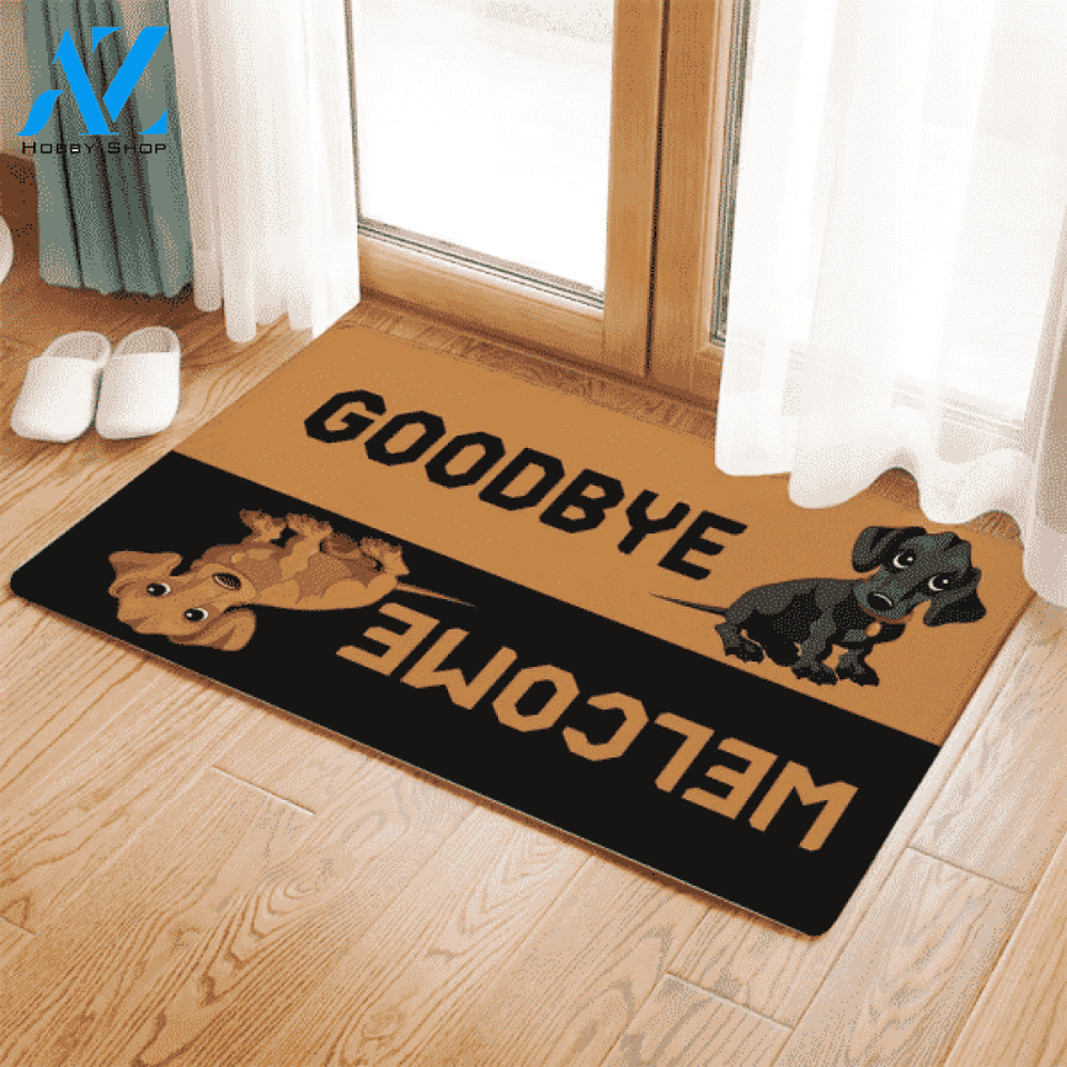 Dachshund Welcome And Goodbye Doormat