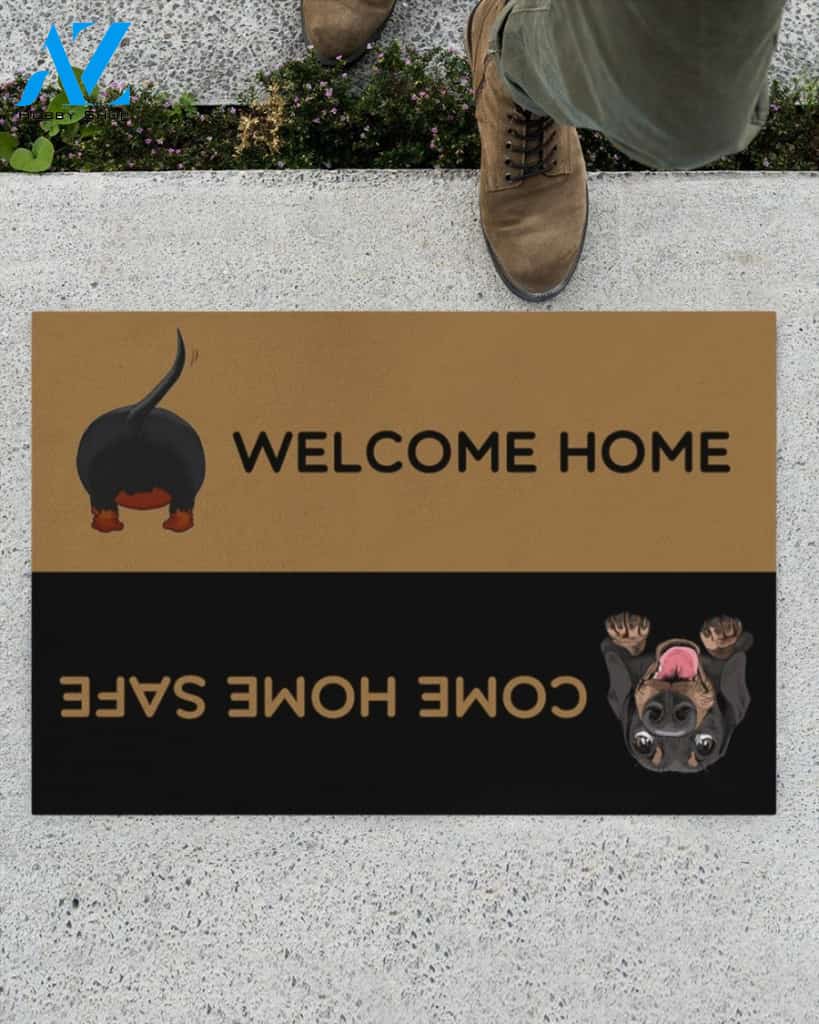 Dachshund Welcome Goodbye Doormat Gift For Dachshund Dog Lovers Gift For Friend Family Home Decor Warm House Gift Welcome Mat