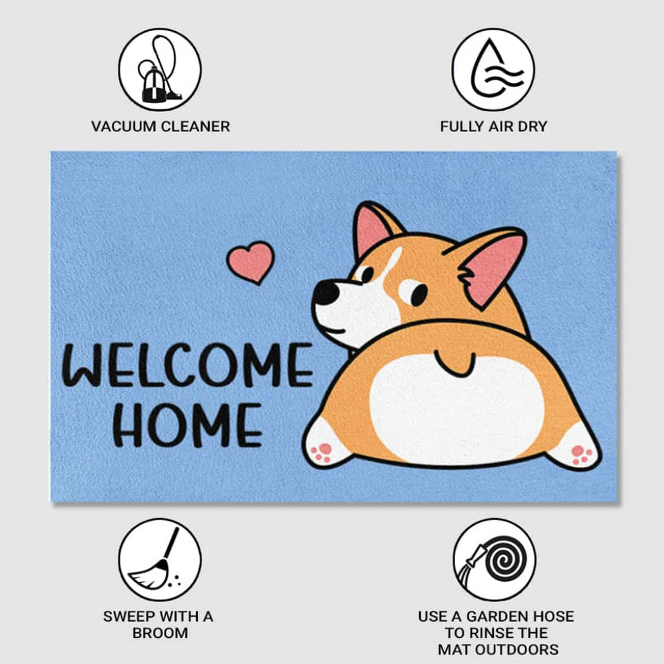 Dachshund Welcome To Our Ho Ho Home Merry Christmas Doormat Welcome Mat