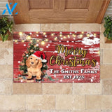 Dachshund with Merry Christmas M4 Custom Doormat All Over Printed (6228)
