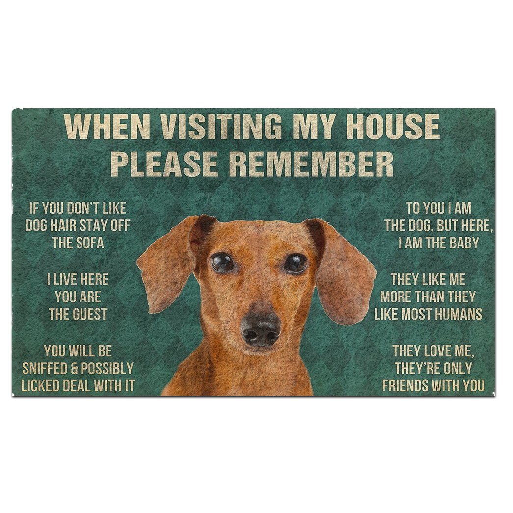 Dachshund's Rules Doormat