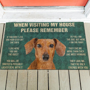 Dachshund's Rules Doormat