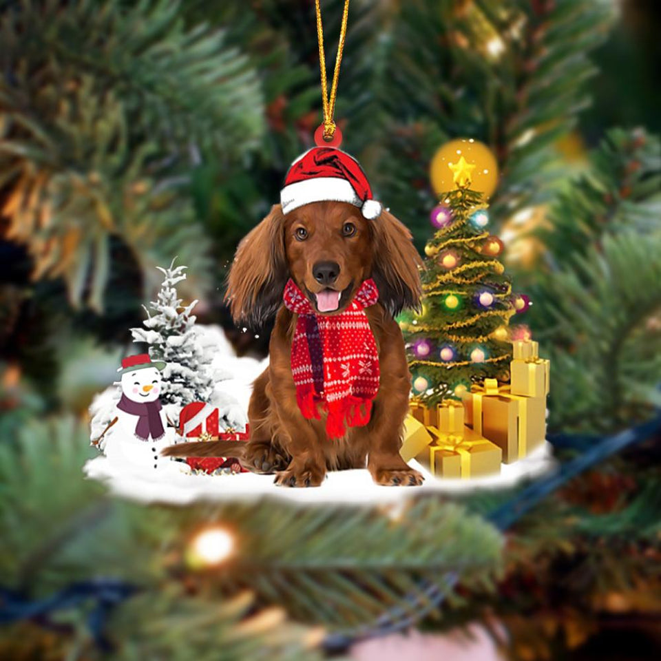 Dachshund Christmas Ornament Christmas Tree Hanging Acrylic Ornament Gift