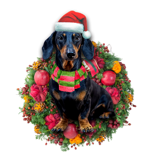 Godmerch- Ornament- Dachshund Christmas Ornament, Happy Christmas Ornament, Car Ornament