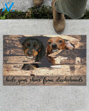 Dachshunds Hide your Shoes - Dachshund Doormat Indoor and Outdoor Doormat Warm House Gift Welcome Mat Gift for Dachshund Dog Lovers Birthday Gift