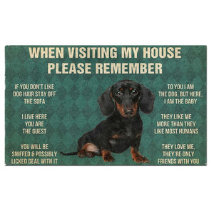 Dachshunds Puppy's Rules Doormat