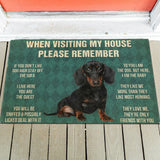 Dachshunds Puppy's Rules Doormat