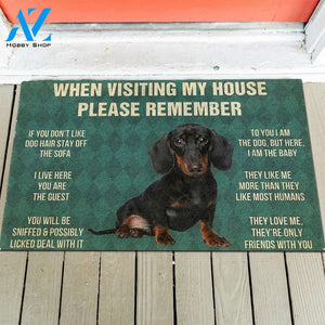 Dachshunds Puppy's Rules Doormat