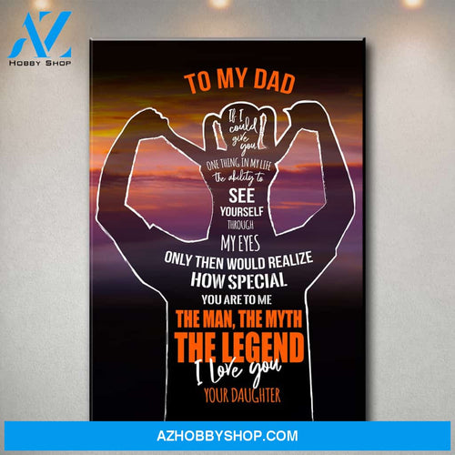 Dad and Daughter Premium Canvas