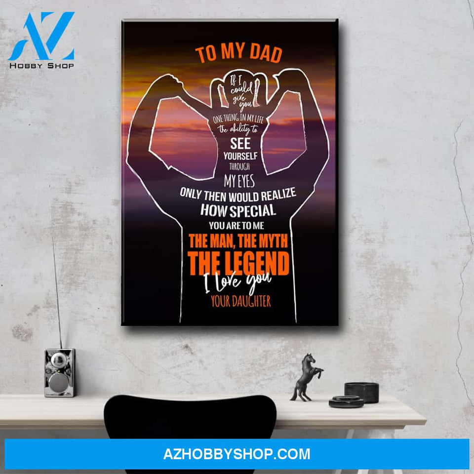 Dad and Daughter Premium Canvas