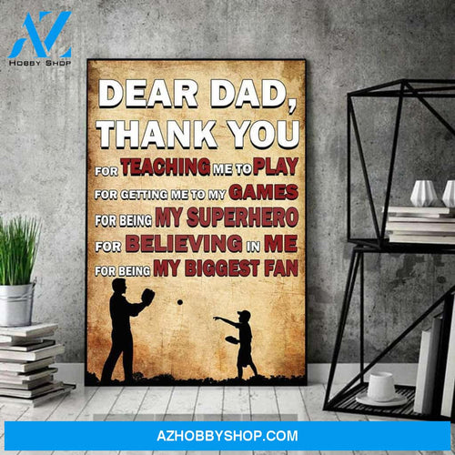 Dad and son Canvas And Poster, Wall Decor Visual Art, Gift Father's Day